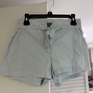 Tie-Front Light Blue Women's Shorts